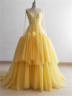 Yellow Ruffled Photoshoot Dress