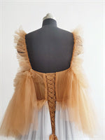 Colorful Ruffled Photoshoot Dress