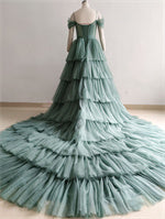 Dusty Green Ruffle Photoshoot Dress