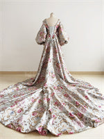 Printed Satin Photoshoot Dress
