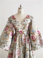 Printed Satin Photoshoot Dress