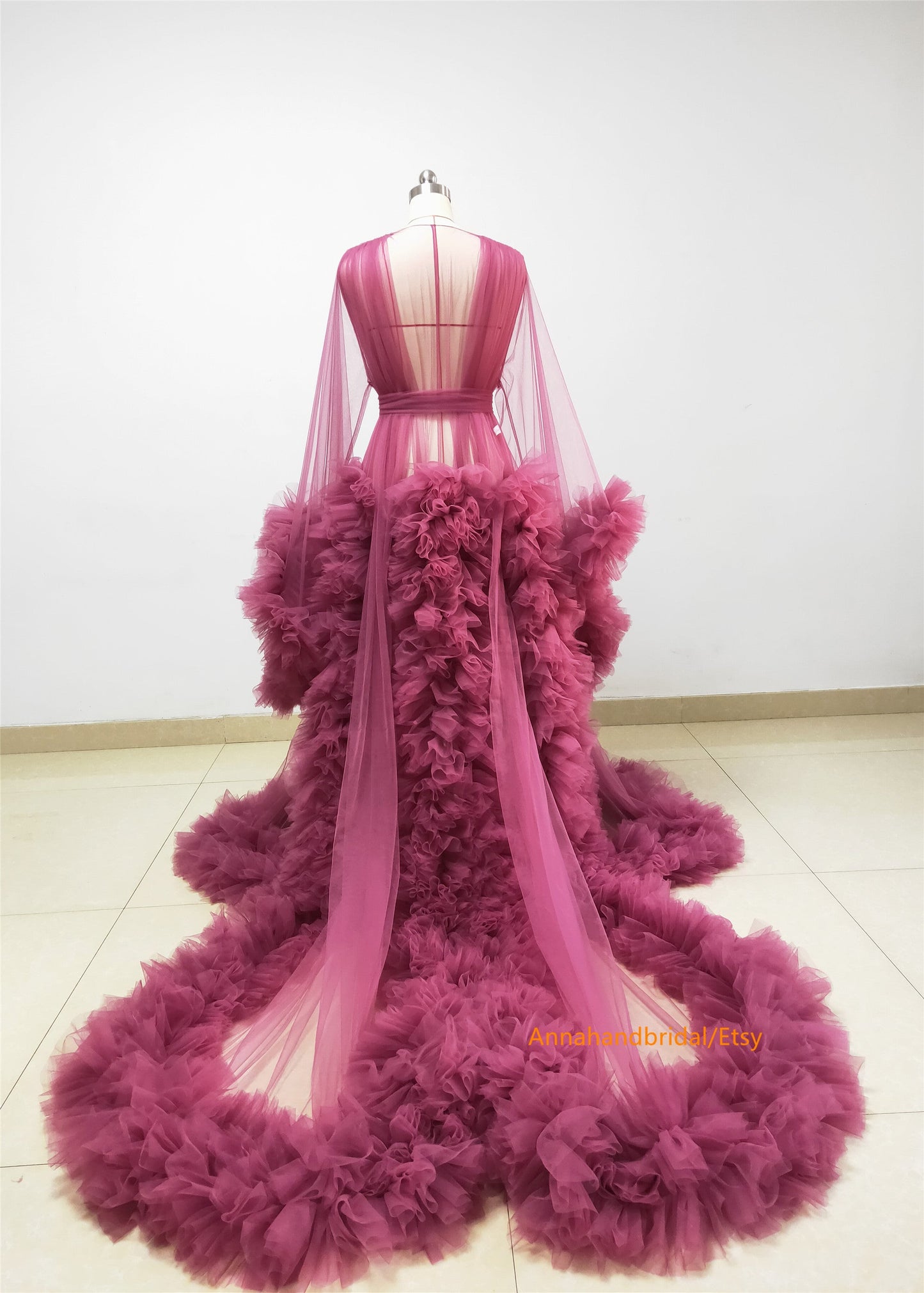 Rose Red Maternity Robe