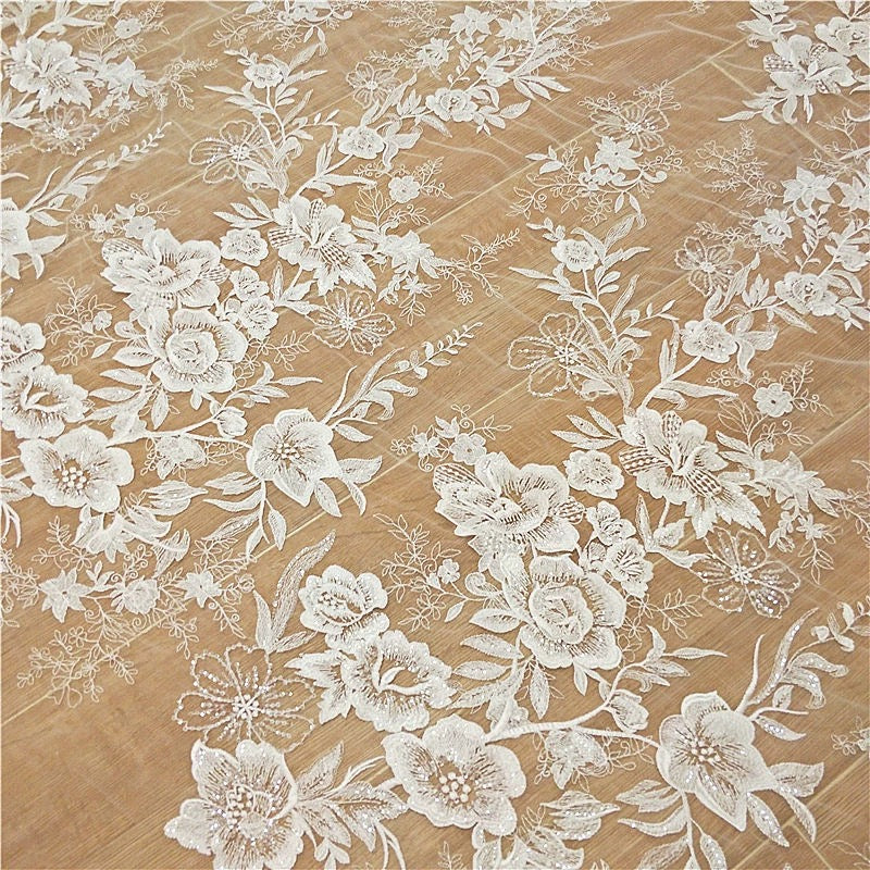 Custom The Foral Wedding Dress + Veil For S