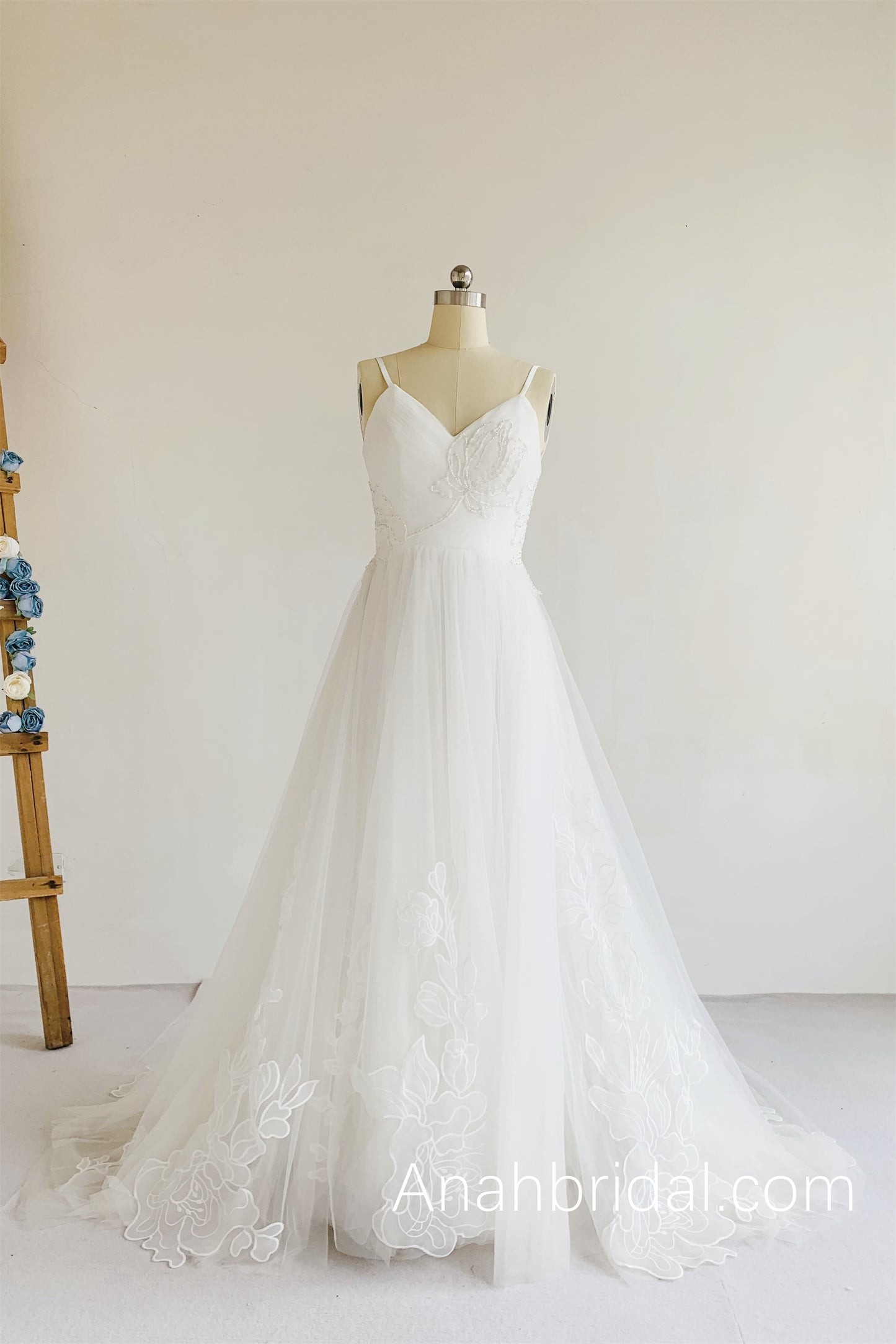 Embroidered Lace Wedding Dress