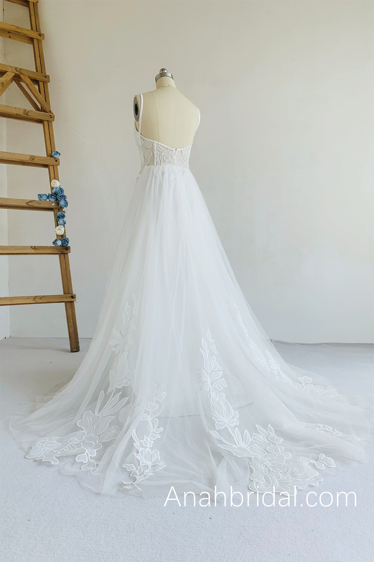Embroidered Lace Wedding Dress