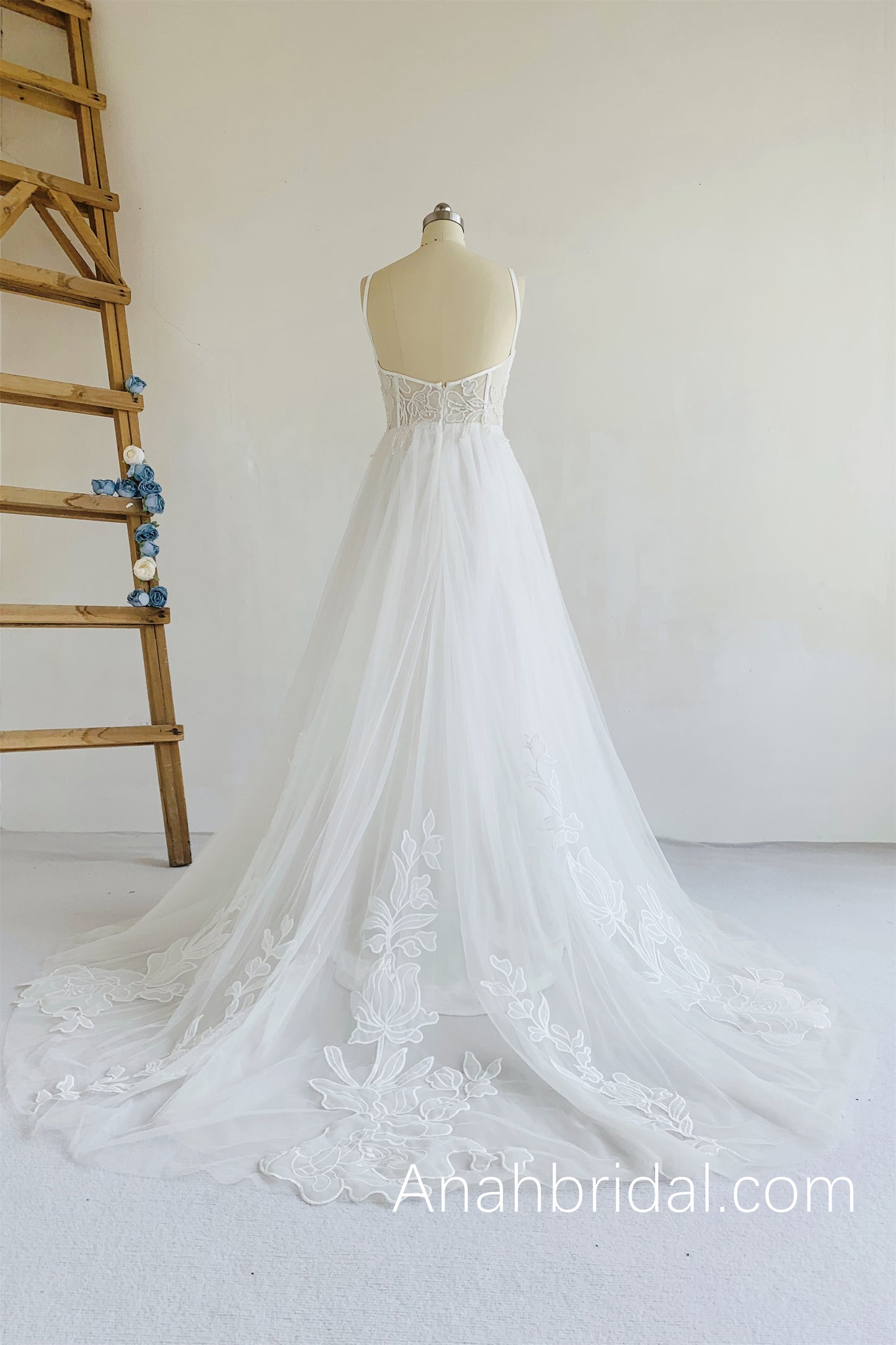 Embroidered Lace Wedding Dress