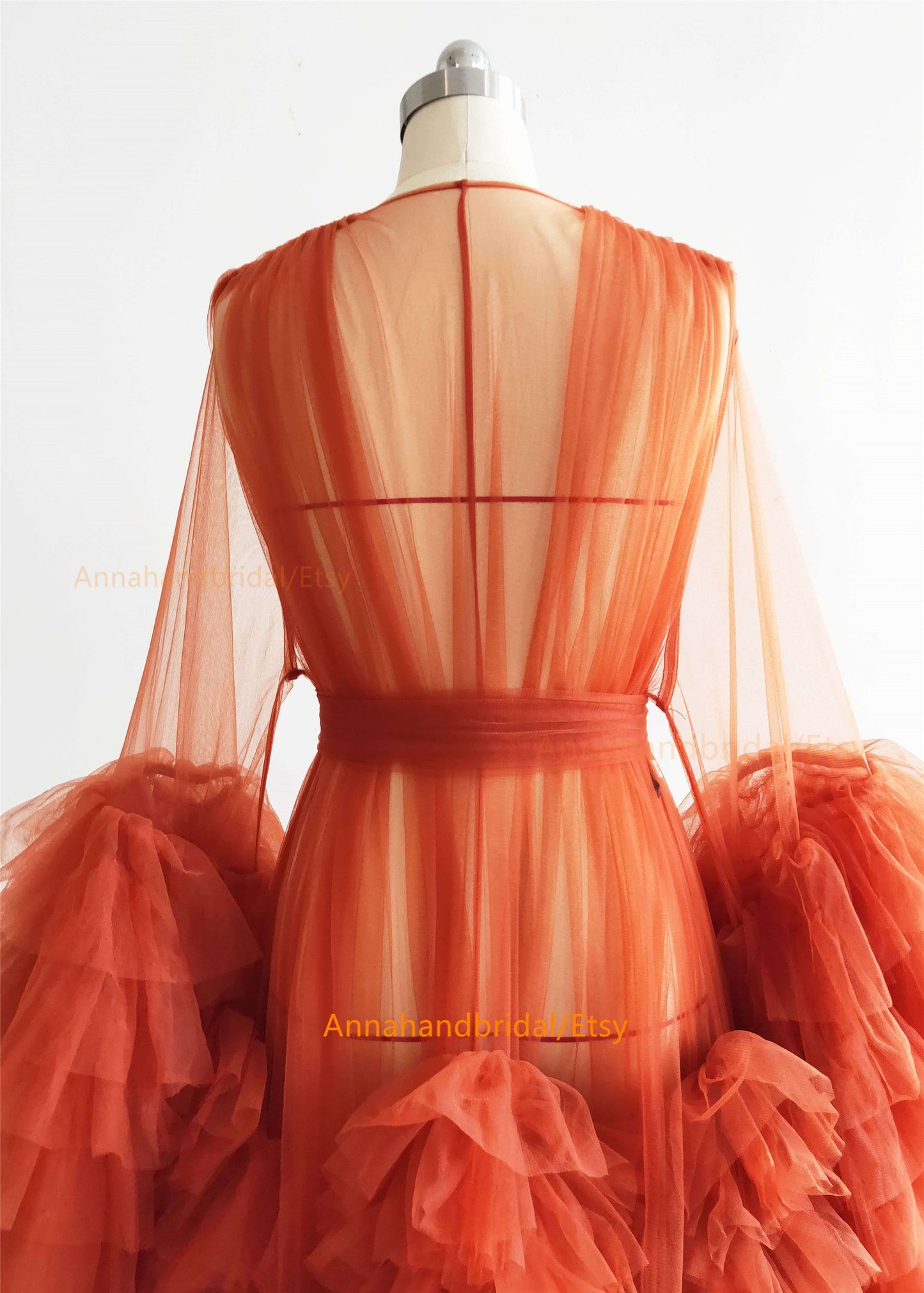 Rust Tulle Maternity Dress