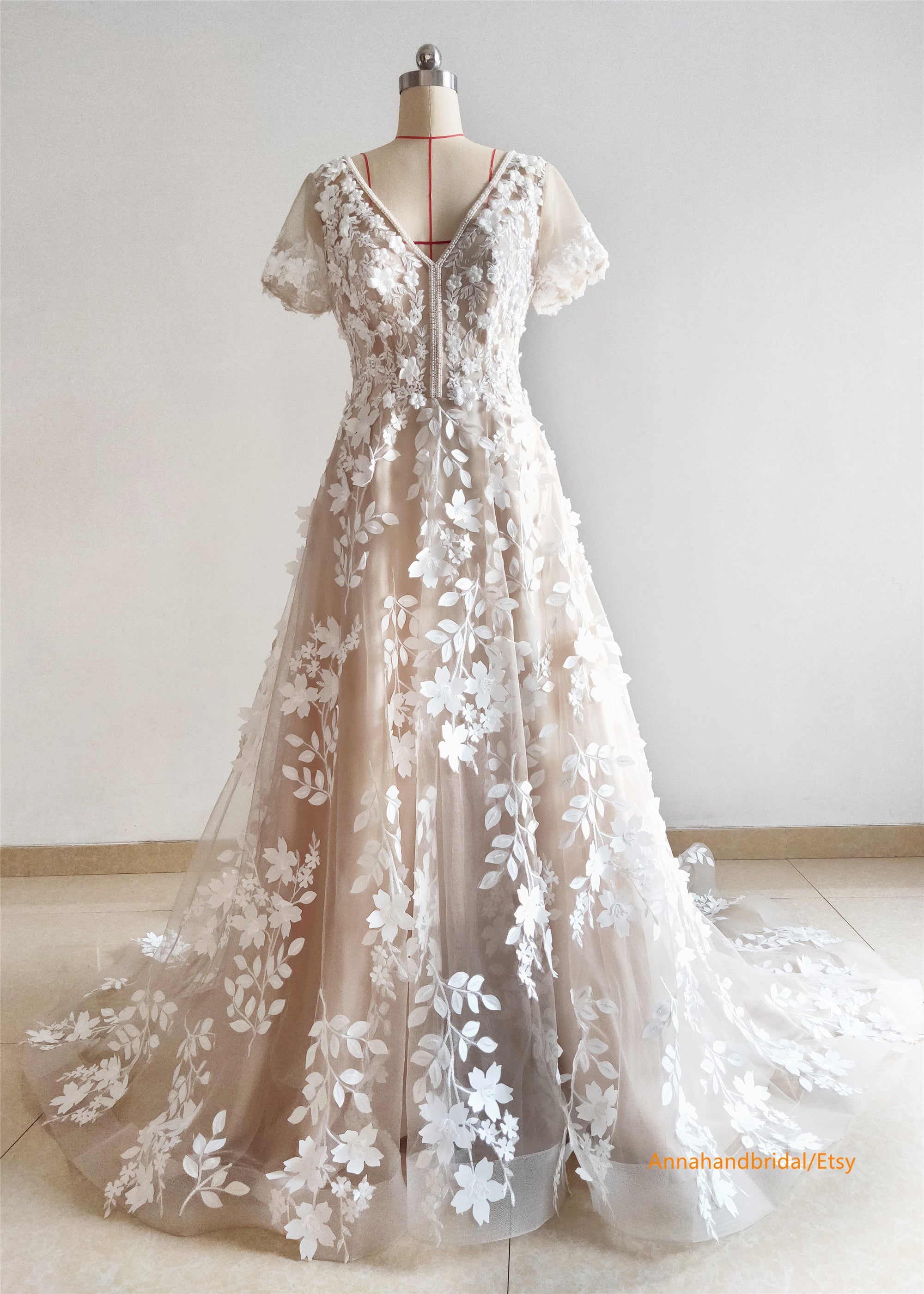 Light Champagne Bridal Gown/Wedding Dress – Annahandbridal