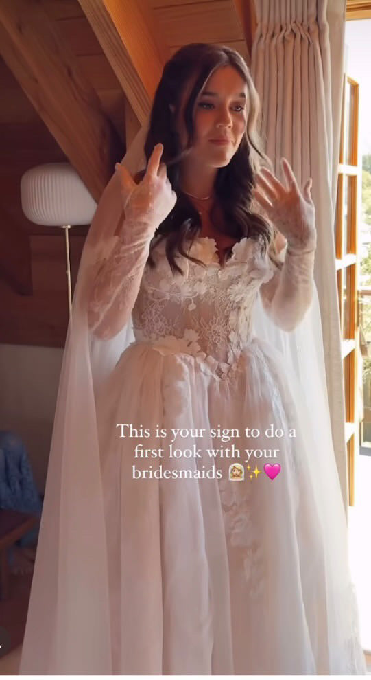 Custom The Foral Wedding Dress + Veil For S
