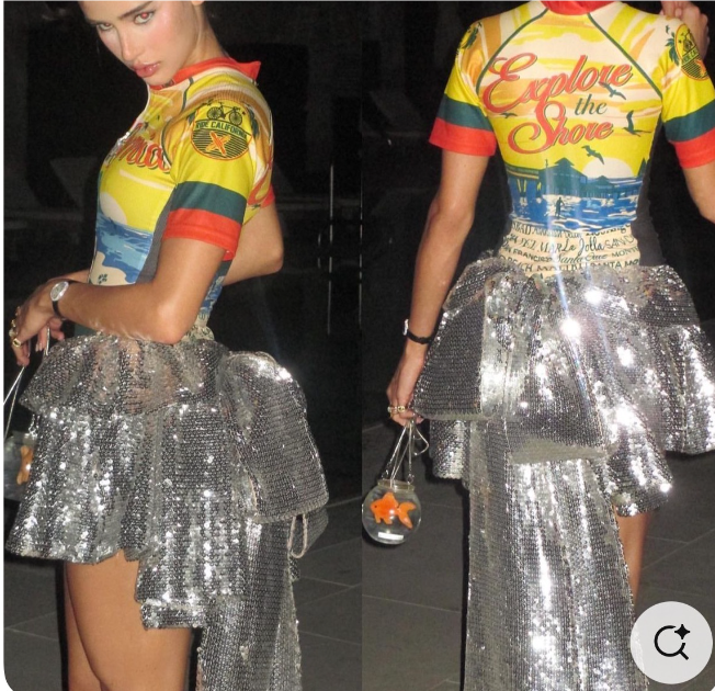 Custom The Silver Sequin Skirt For B