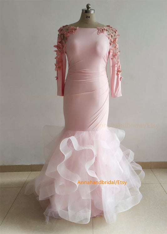Pink Mermaid PhotoShoot Dress/Baby Shower Dress