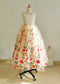 Light Champagne Ankle Length Floral Flower Girl Dress