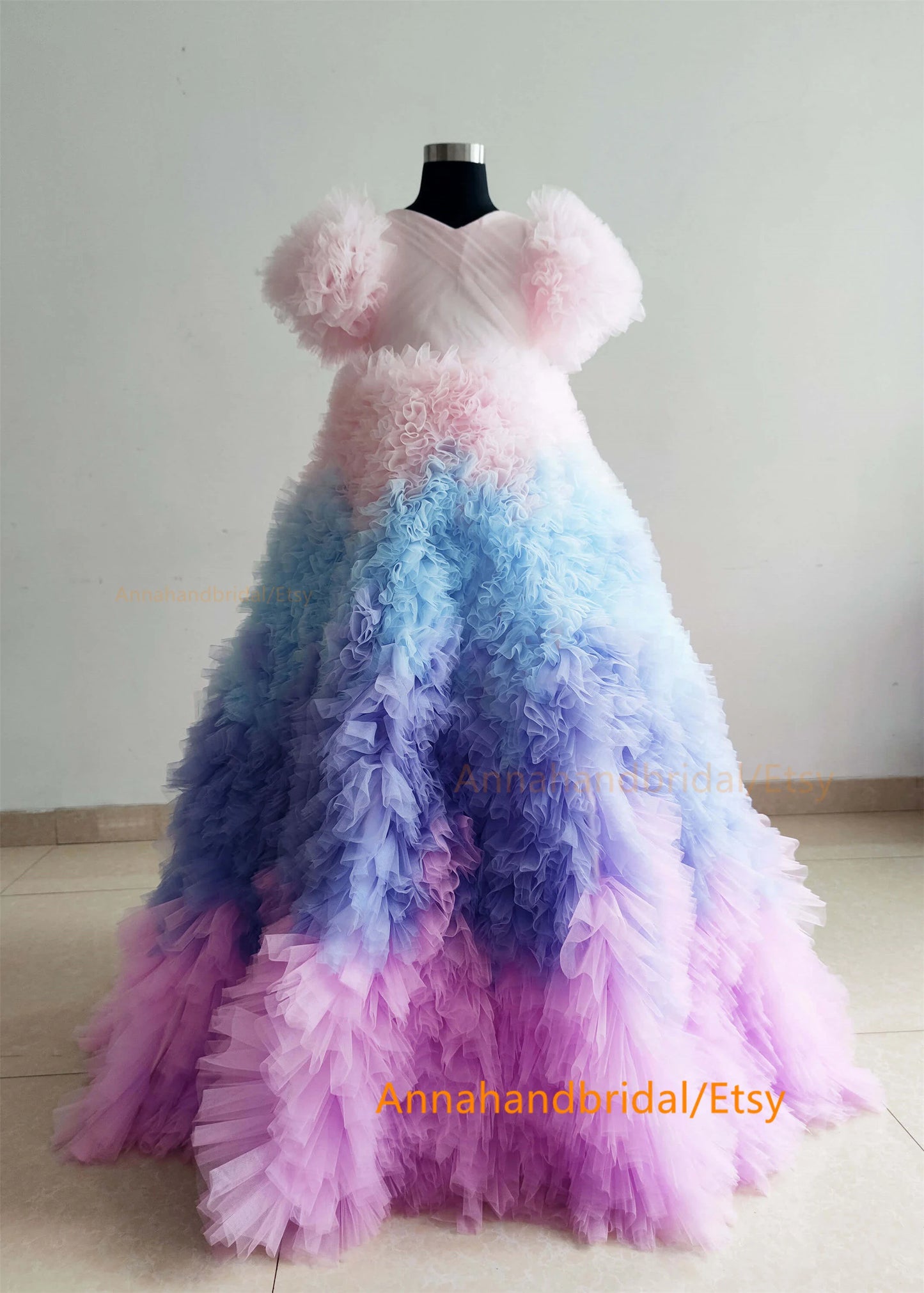 Colorful Girl Holiday Dresses Girls Pageant Dress Tulle Flower Girl Dresses Wedding Party Dress