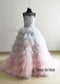 Beaded Lace Ruffled Tulle Flower Girl Dress