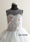 Beaded Lace Ruffled Tulle Flower Girl Dress