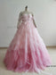 Pleated Tulle Petals Photoshoot Dress Prom Dress