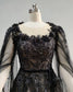 2024 New Black Lace Bridal Gown Embroidered Lace Bridal Dress