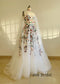 Little Flowers Floral Lace White Bridal Dress