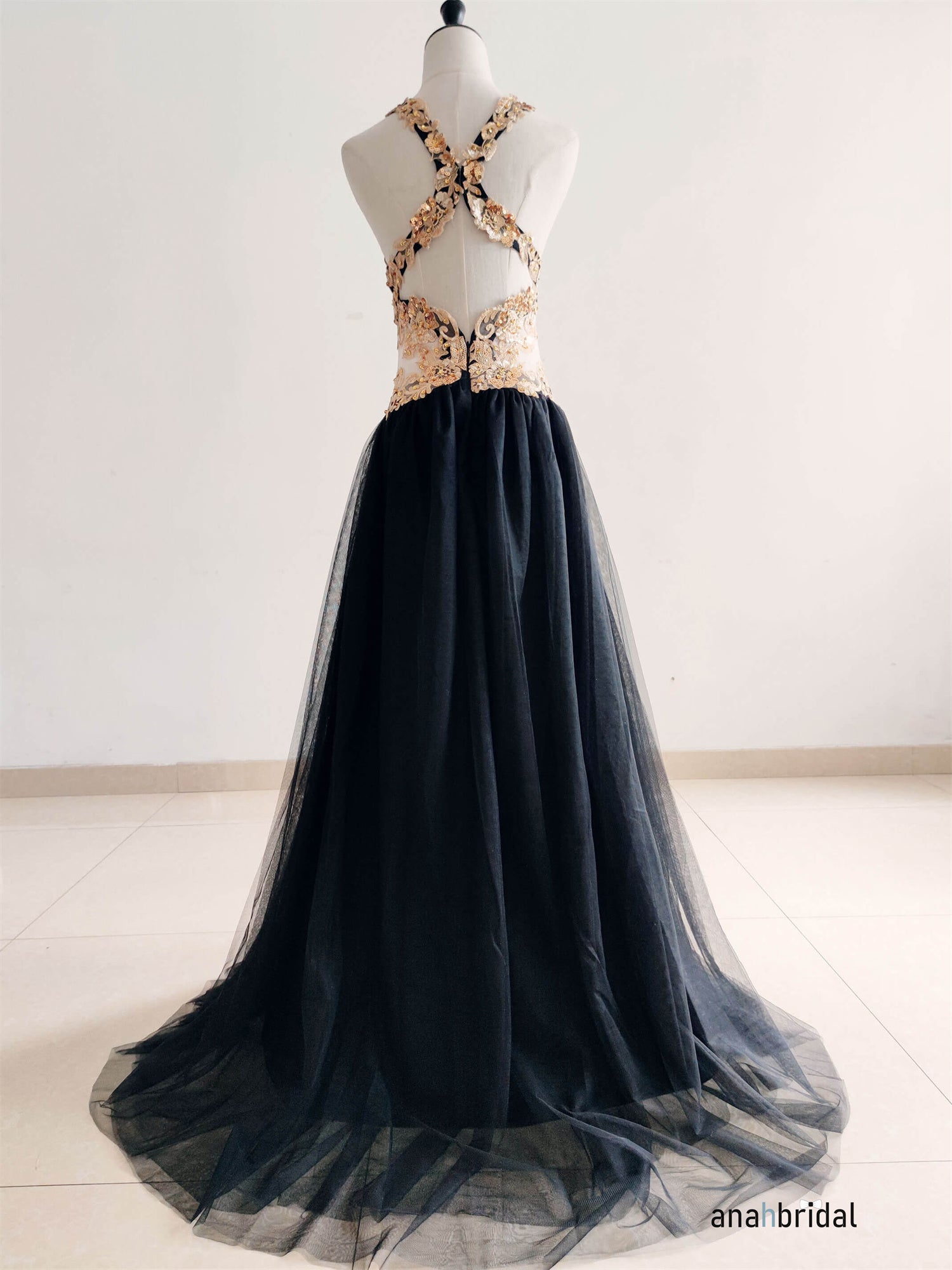 Black And Rose Gold Prom Dress Annahandbridal Black And Rose Gold Prom Dress Annahandbridal