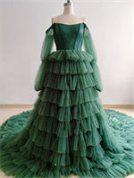 Green Ruffle Photoshoot Dress