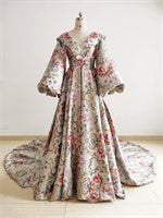 Printed Satin Photoshoot Dress