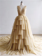 Golden Sparkle Sequin Tulle Photoshoot Dress