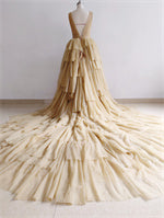 Golden Sparkle Sequin Tulle Photoshoot Dress