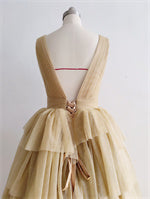 Golden Sparkle Sequin Tulle Photoshoot Dress