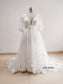 Custom The White 3D Floral Lace Plus Size Wedding Dress