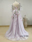 Lilac Embroidered Colorful Wedding Dress