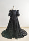 Off Shoulder Black Lace Wedding Dress/Custom Colors/Sizes