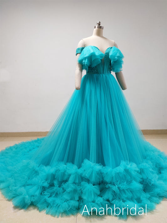 Teal Blue Photoshoot Dress
