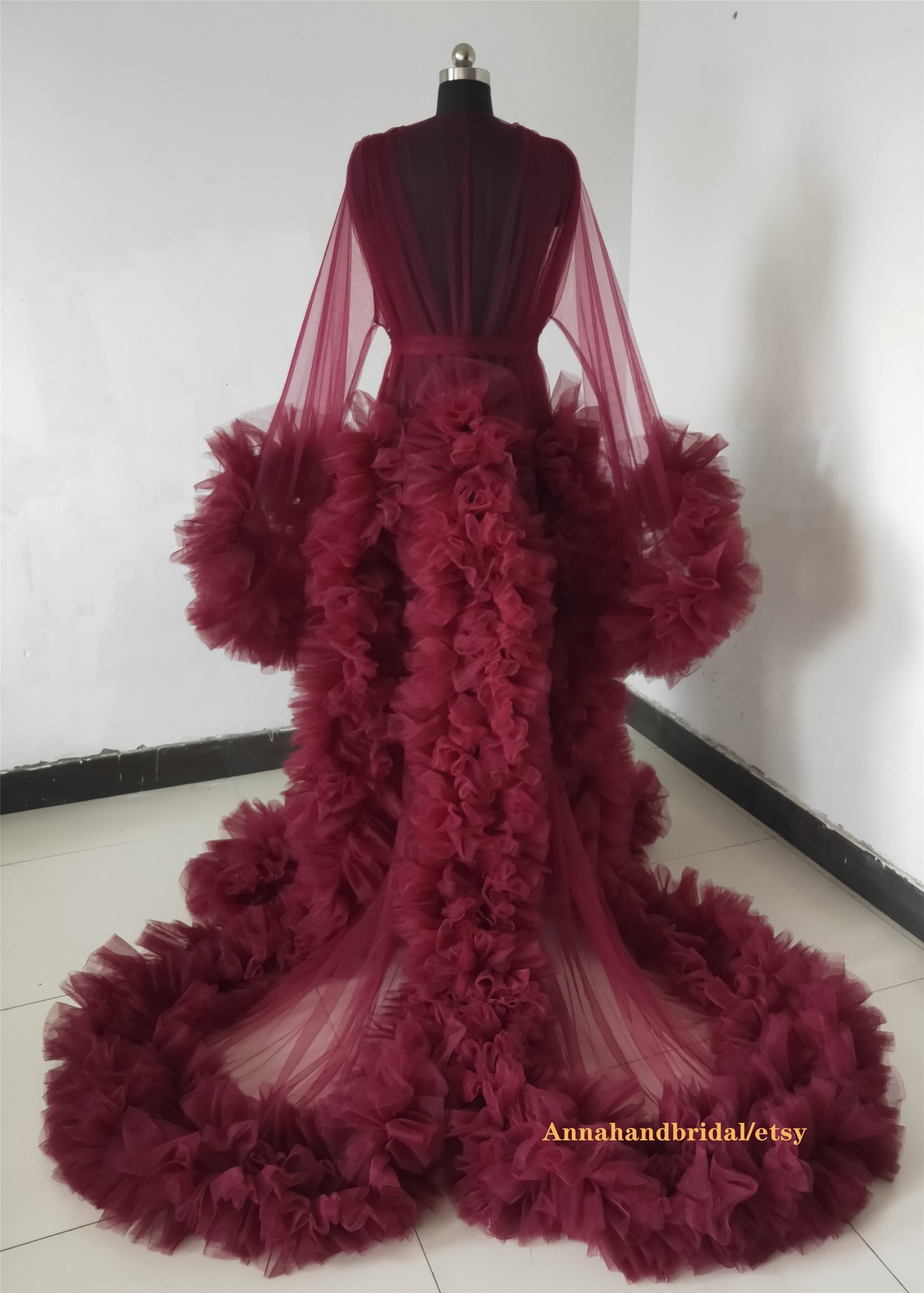 Burgundy Maternity Dress /Photo shot Dress – Annahandbridal