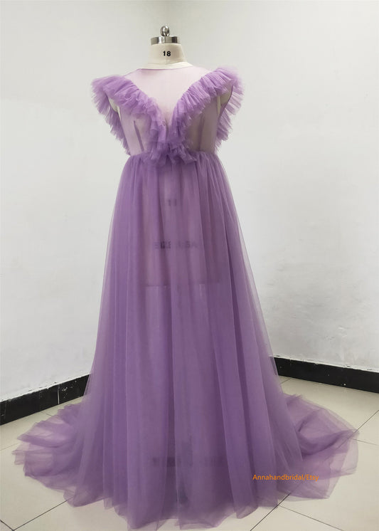 Dark Mauve Maternity Dress