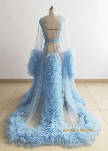 Baby Blue Maternity Dress