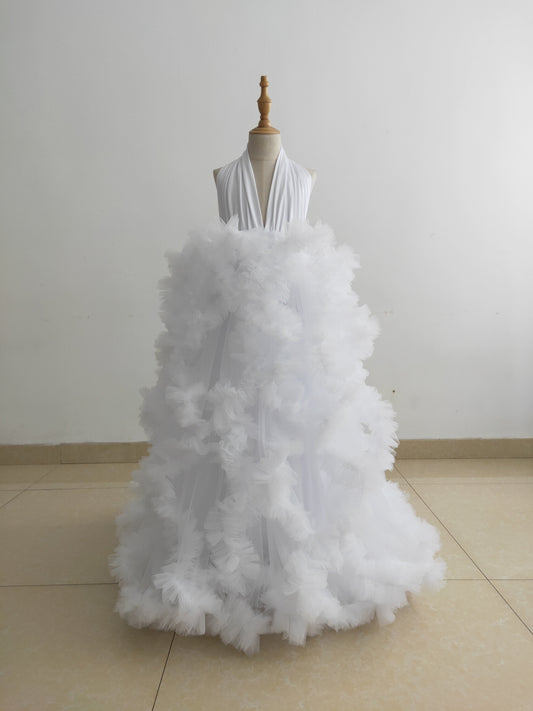 White Kid Photoshoot Dress