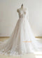 White Lace Tulle Wedding Dress