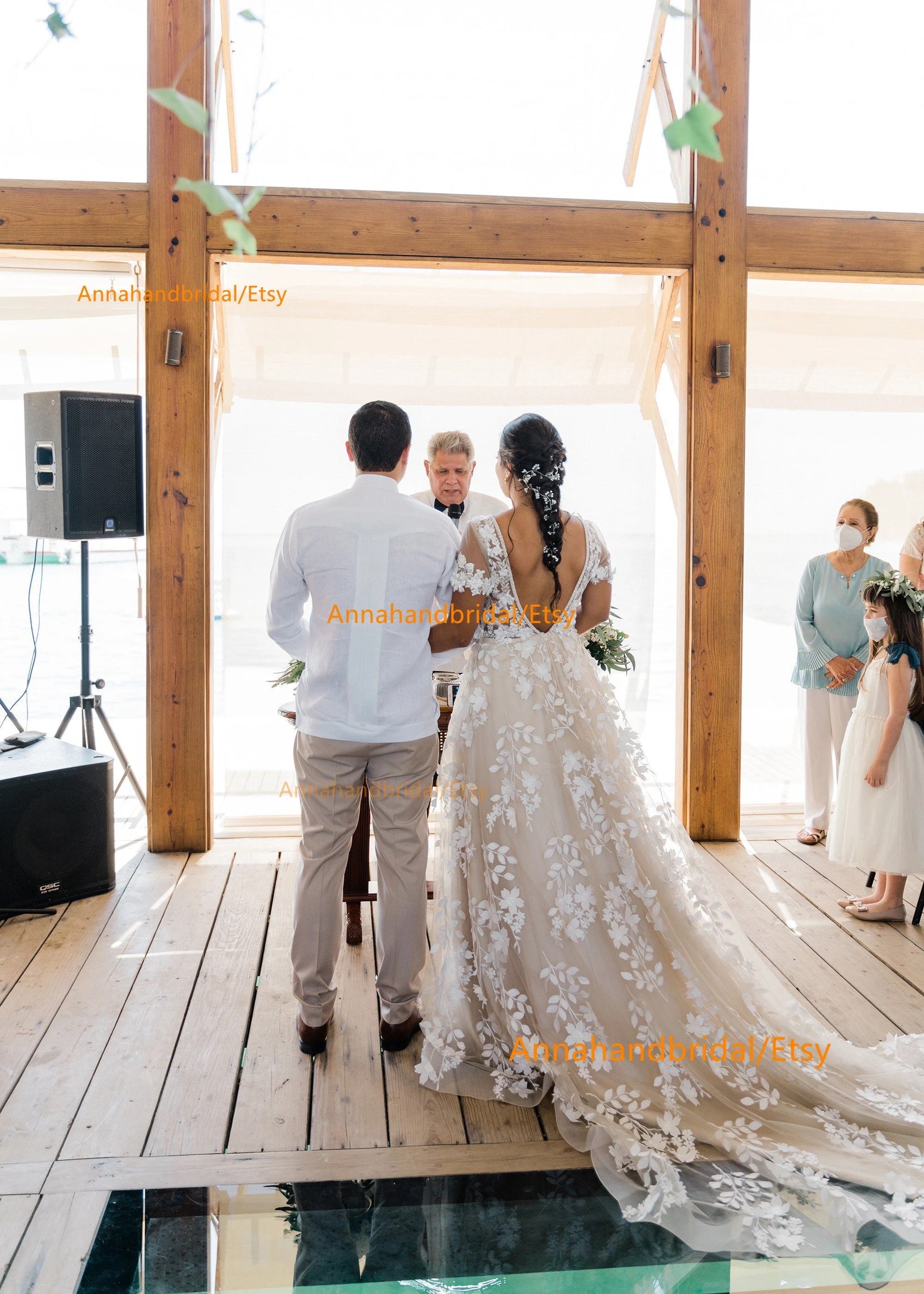 Light Champagne Embroider Lace Bridal Gown Annahandbridal Light Champagne Embroider Lace Bridal Gown Annahandbridal