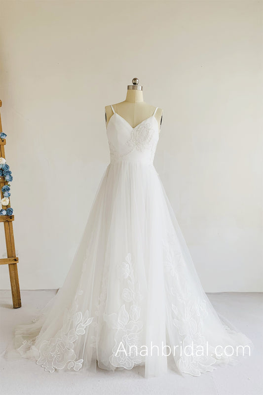 Embroidered Lace Wedding Dress