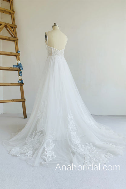 Embroidered Lace Wedding Dress