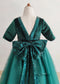 Christmas Green Flower Girl Dress