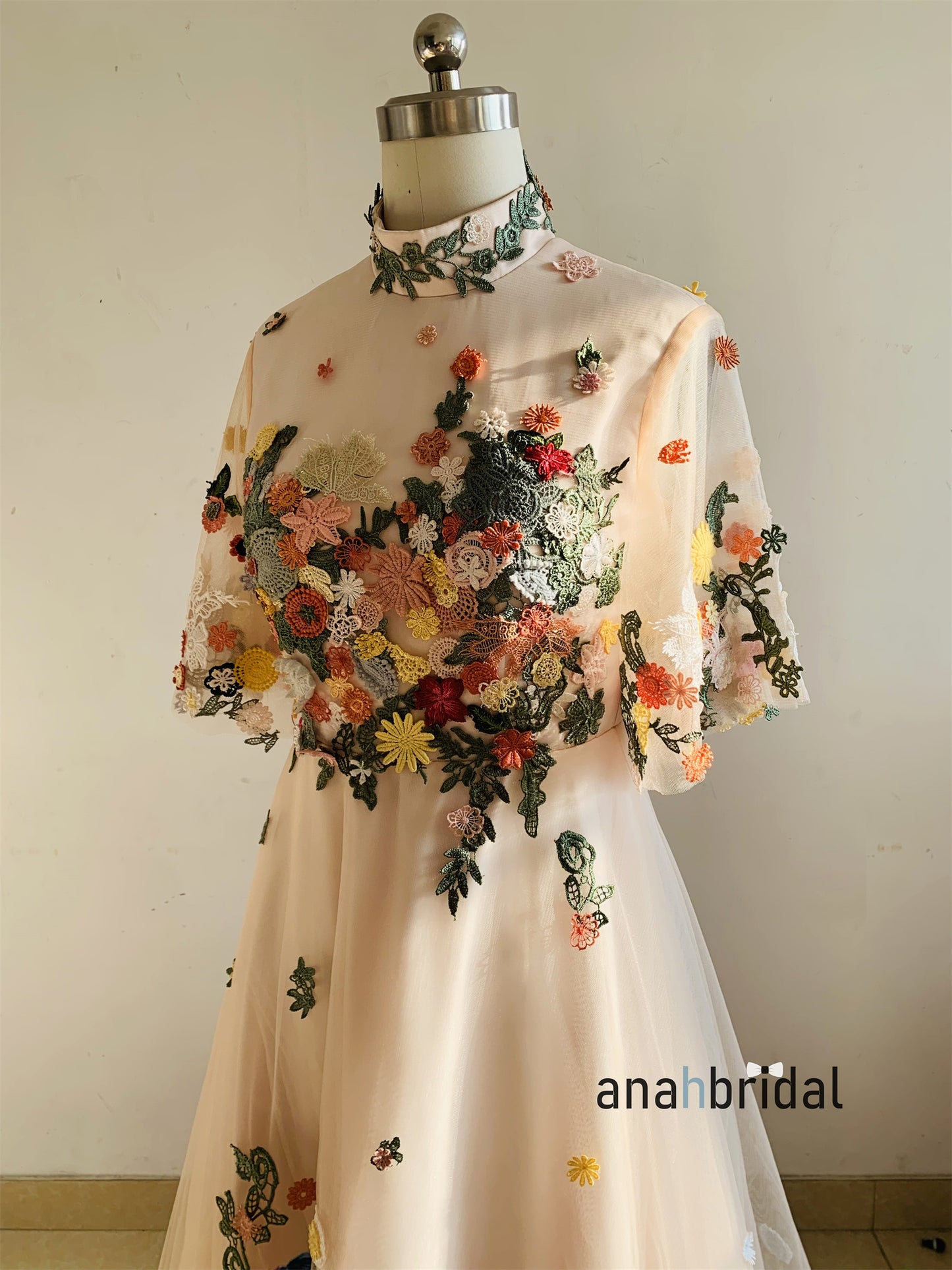 2024 New Fall Floral Wedding Dress