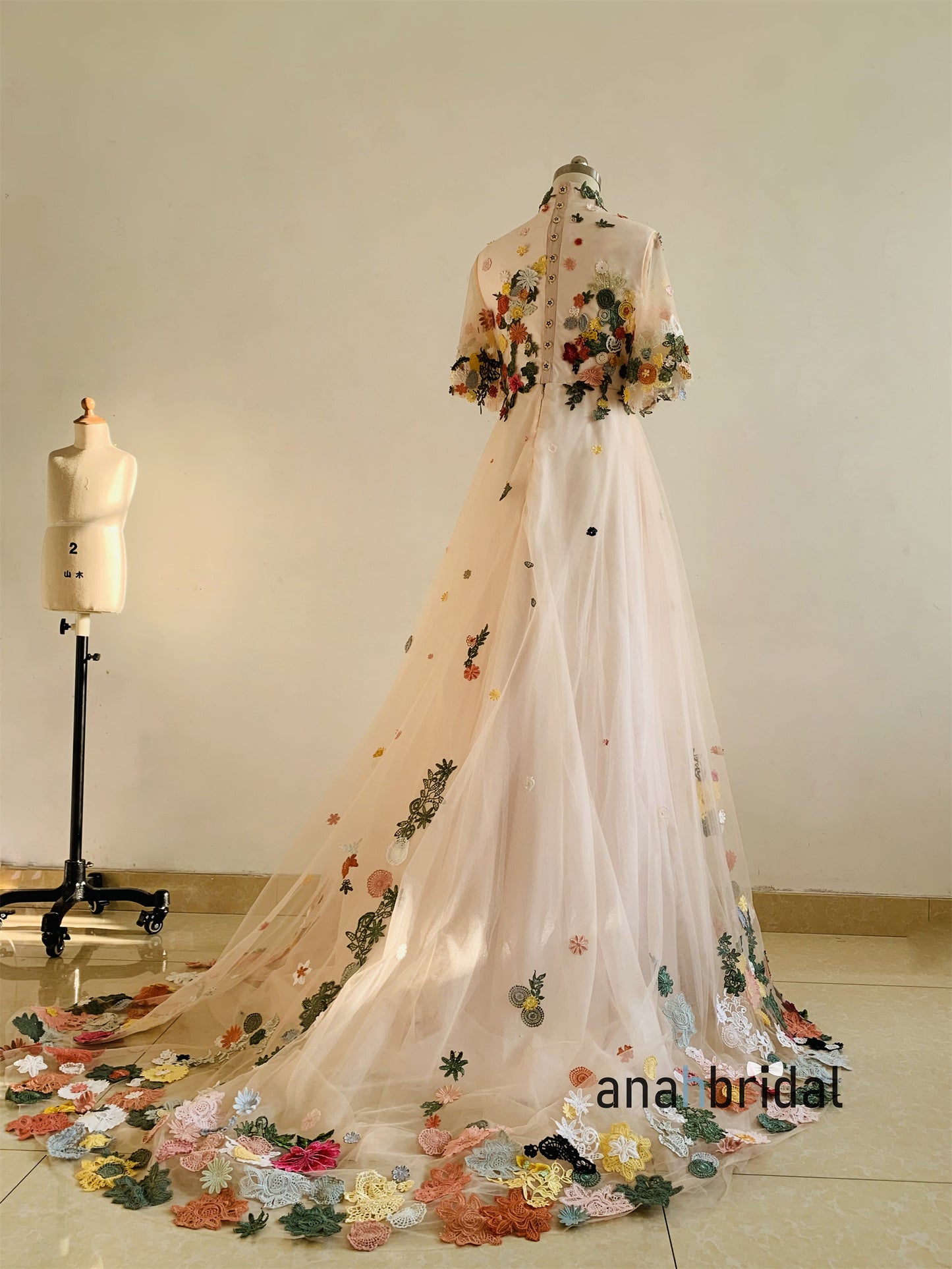 2024 New Fall Floral Wedding Dress