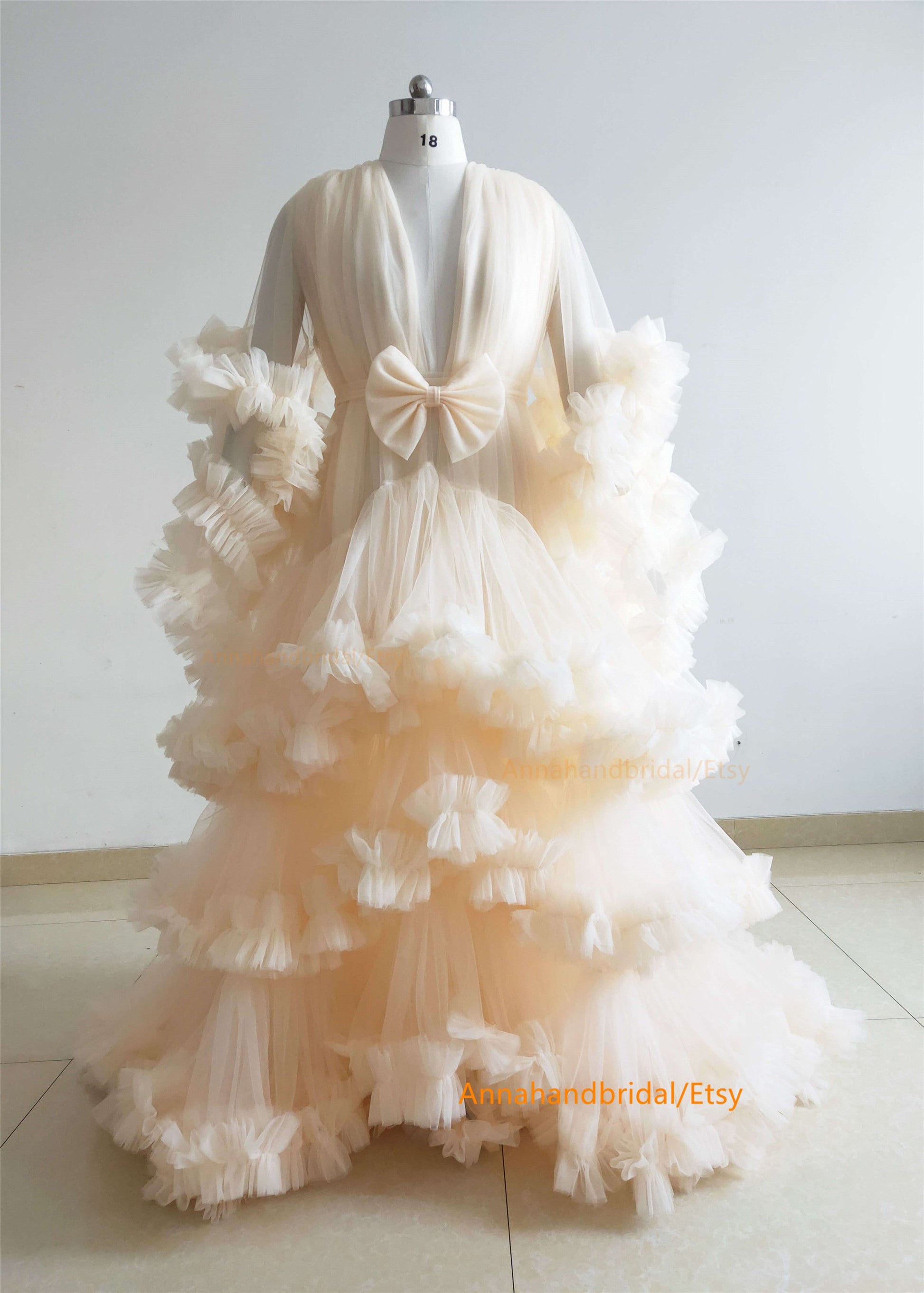Champagne Tulle Maternity Dress Annahandbridal Champagne Tulle Maternity Dress Annahandbridal