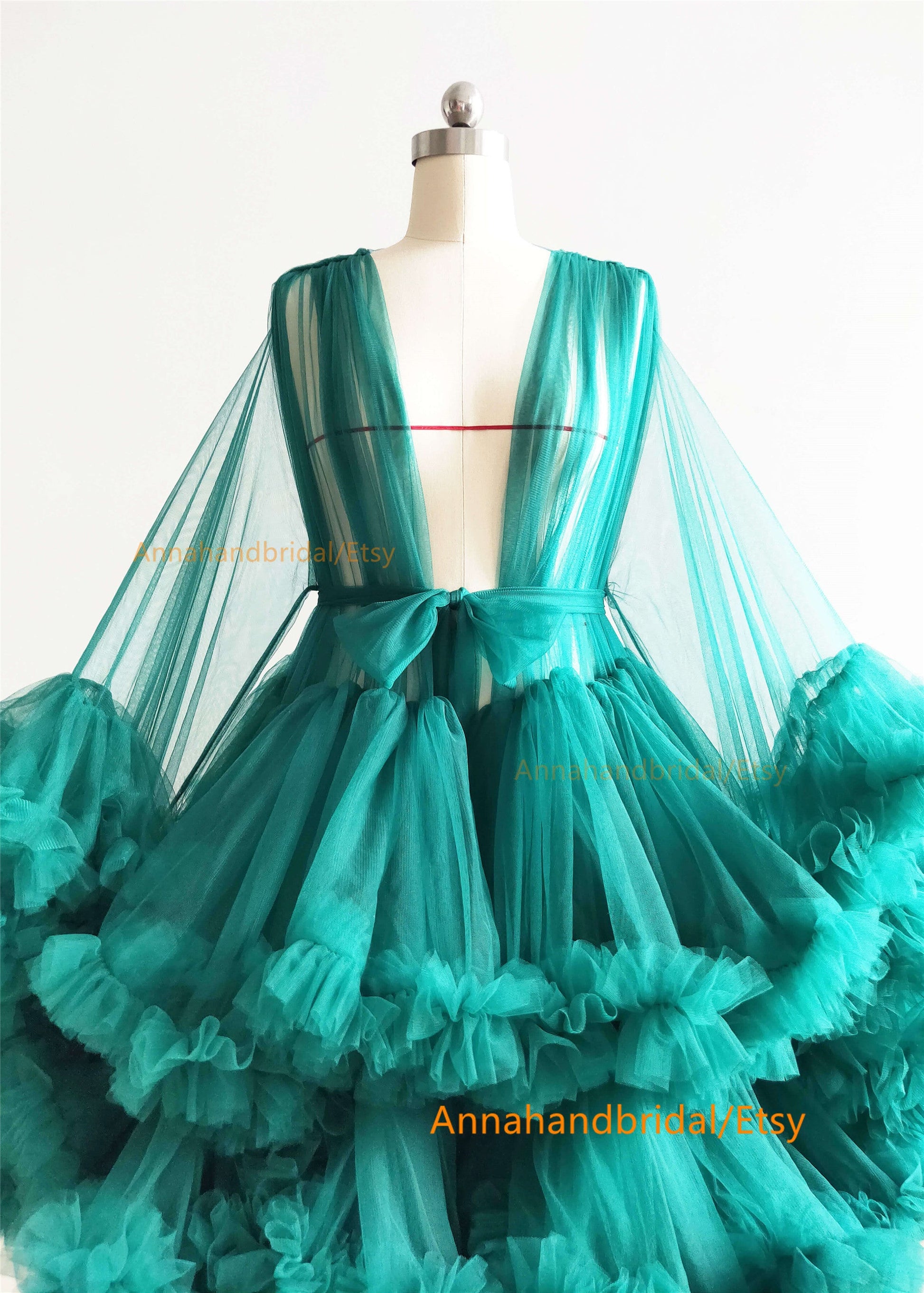 Emerald Green Tulle Maternity Dress/Photoshoot Dress Annahandbridal Emerald Green Tulle Maternity Dress/Photoshoot Dress Annahandbridal