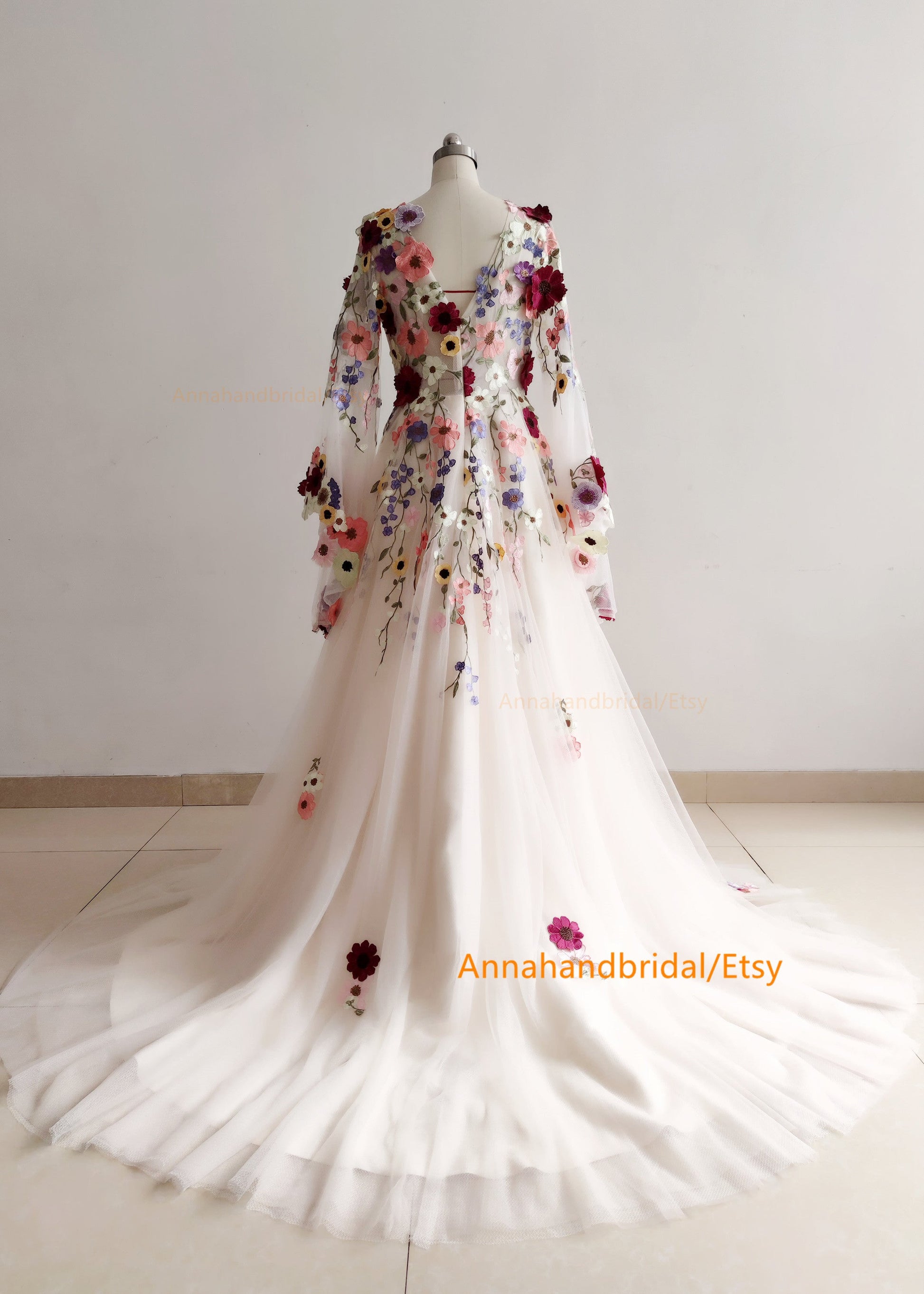 Light Champagne Floral Lace Wedding Dress Annahandbridal Light Champagne Floral Lace Wedding Dress Annahandbridal