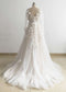 Light Champagne Floral Wedding Dress