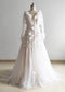 Light Champagne Floral Wedding Dress