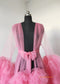 Hot Pink Tulle Maternity Dress