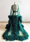 Green Maternity Robe/Photo Shoot Dress